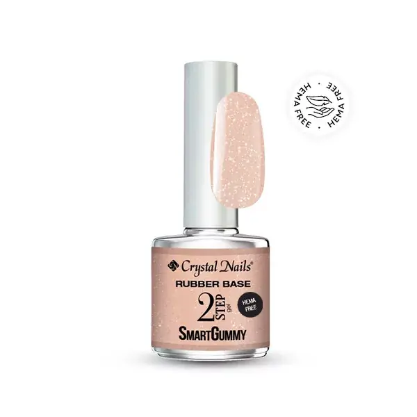 Alacsony ár 2S SmartGummy HEMA Free Rubber base gel - Nr8 Shimmer Peach 8ml