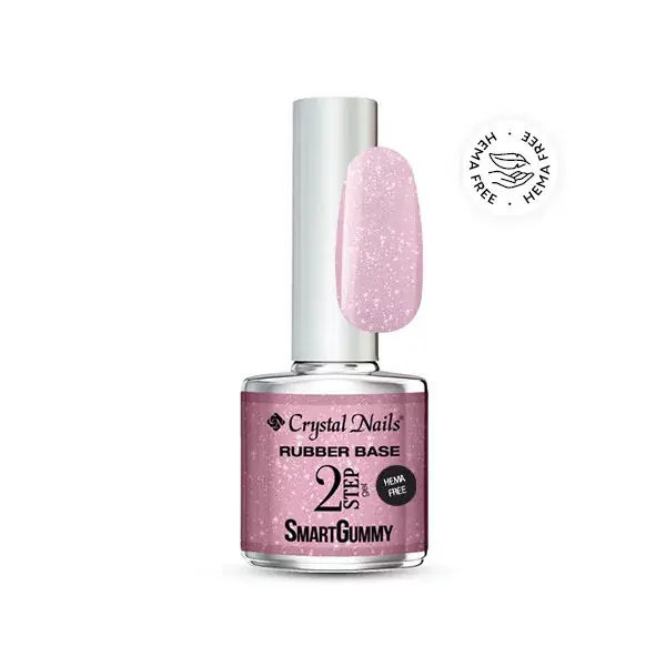 Kedvezményes ár 2S SmartGummy HEMA Free Rubber base gel - Nr5 Shimmer candy 8ml