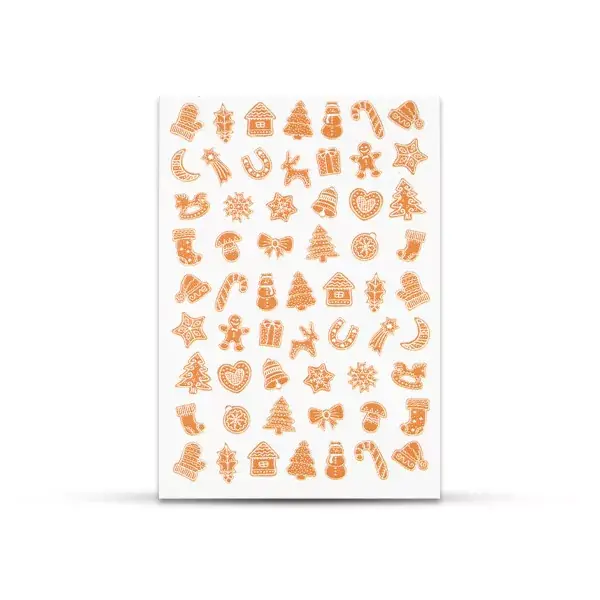 CN Vizes Körömmatrica 3D - Gingerbread Csak ma