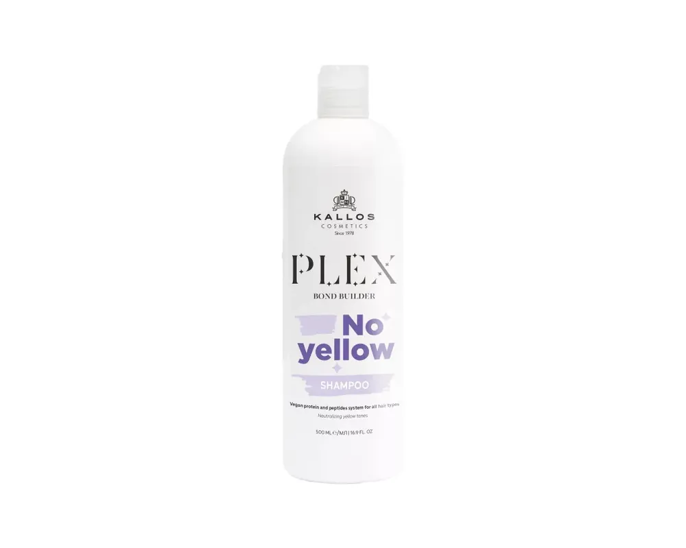 Szuper akció Kallos Plex Bond Builder NO YELLOW sampon a sárga tónusok ellen 500 ml