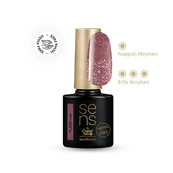 Olcsóbb SENS 3G HEMA Free polish - Flash rose 4ml