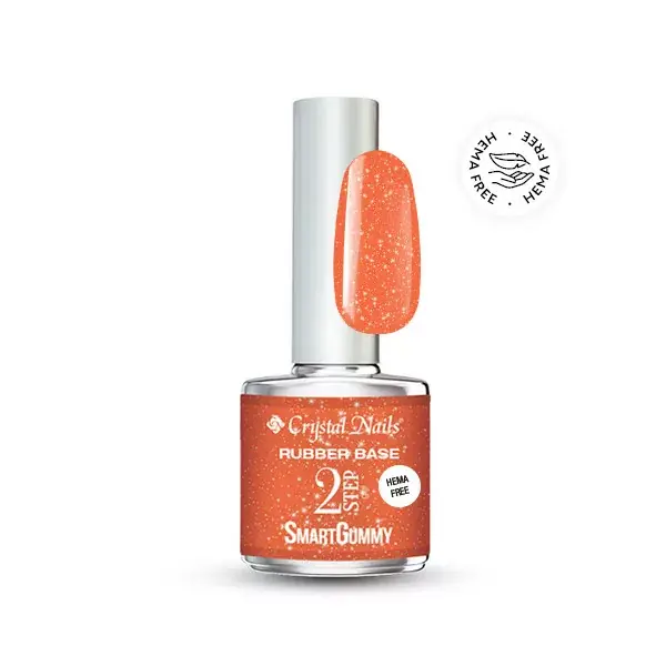 Gyors szállítás 2S HEMA Free SmartGummy Rubber base gel - Nr18 Sunshine Tangelo 8ml