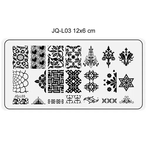 Körömnyomda lemez 6x12 cm méretű -JQ-L03 Prémium