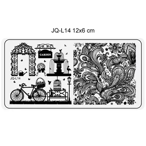Újdonság Körömnyomda lemez 6x12 cm méretű -JQ-L14