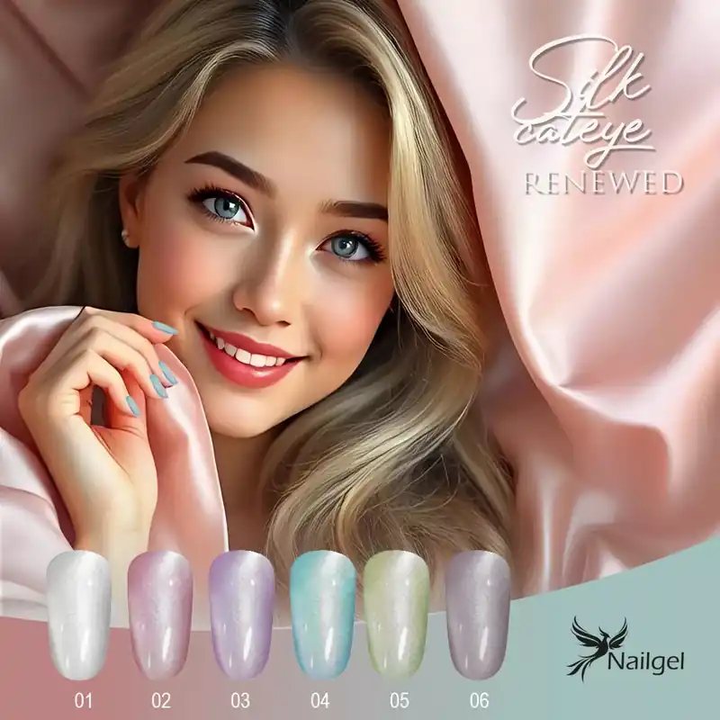 Silk Cat Eye gél lakk kollekció 6 db géllakkal és ajándék margarétával Korlátozott ajánlat