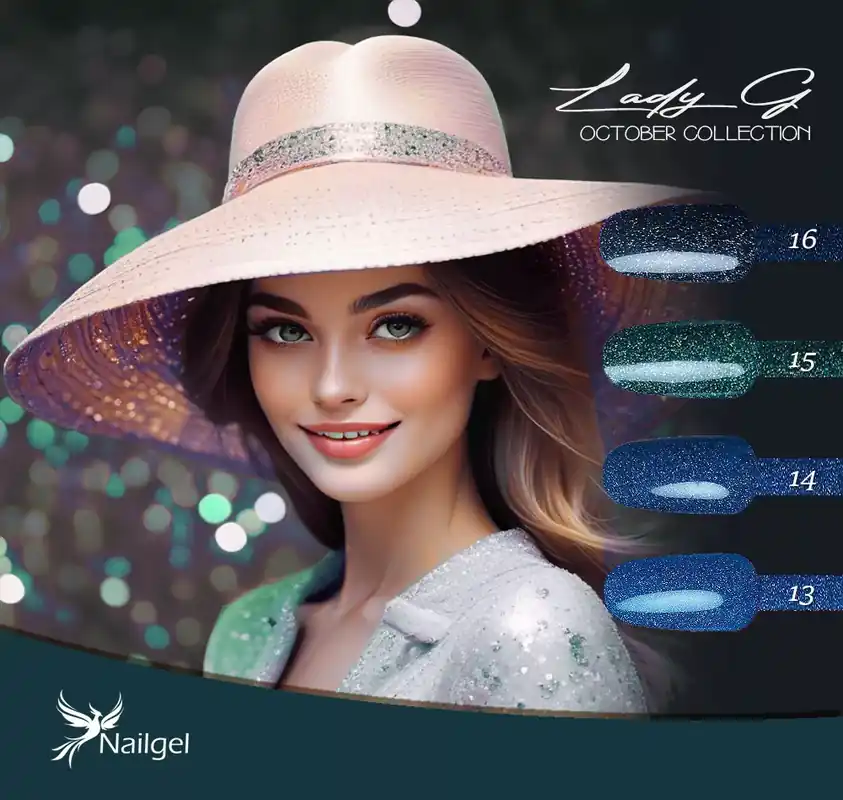 Lady G - October collection - 4-db-os gél lakk készlet ajándék margarétával Vedd meg online