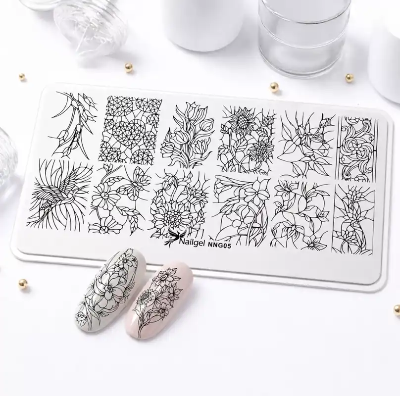 Körömnyomda lemez 6x12 cm méretű - NNG05 Újdonság