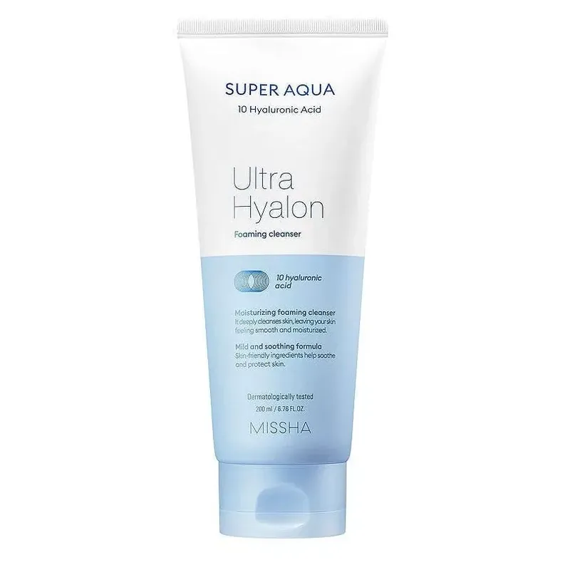 Népszerű Missha Super Aqua Ultra Hyalron Arctisztító Hab 200ml
