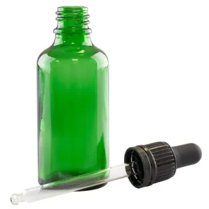 Olcsó WGW DIN18 Üvegpalack 50ml (zöld) + üvegpipetta