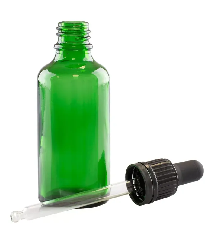 Olcsó WGW DIN18 Üvegpalack 50ml (zöld) + üvegpipetta