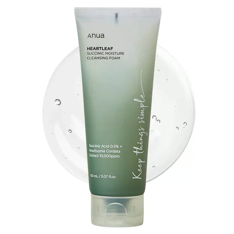 Anua Heartleaf Succinic Moisture Arctisztító Hab 150ml Azonnali szállítás