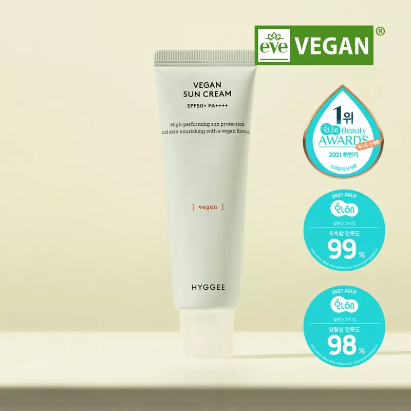 Olcsó Hyggee Vegan Sun Fényvédő Krém 50ml (SPF50+ PA++++)