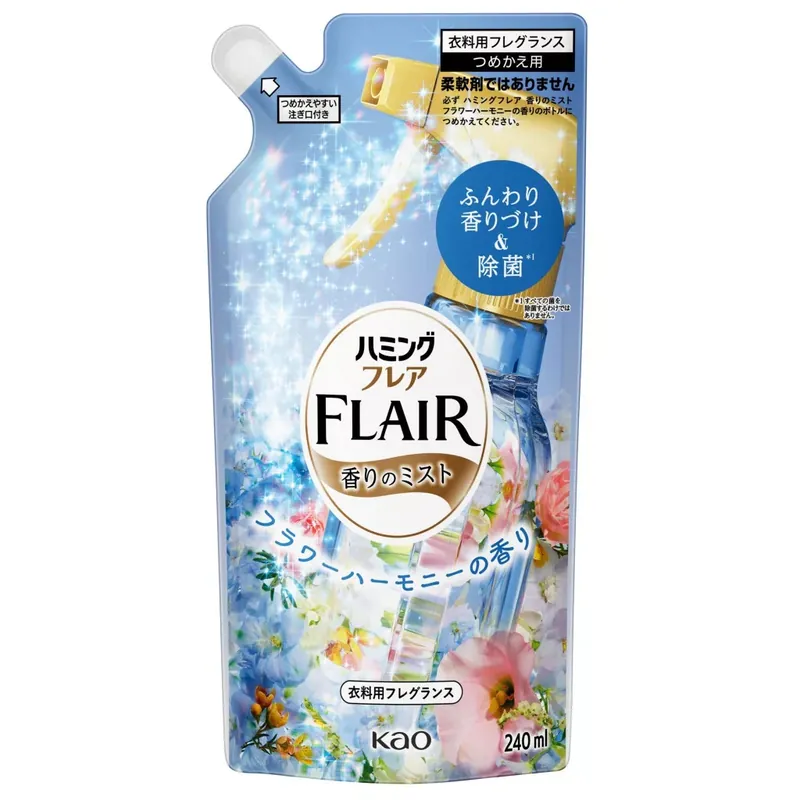 FLAIR Refreshing and Wrinkle-Removing Fabric Spray - Floral Harmony Scent 240ml Refill Pouch Szuper ajánlat