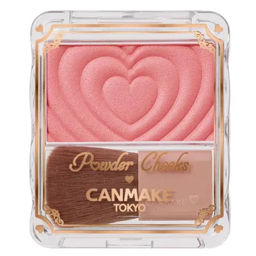 Canmake Powder Cheeks N Arcpirosító + ecset P01 Powerful Pink Népszerű