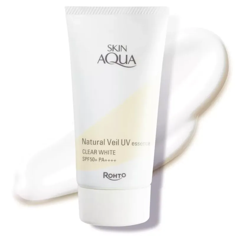Skin Aqua Natural Veil Tone-Up Fényvédő Esszencia - Clear White 50g (SPF50+ PA++++) Biztonságos fizetés