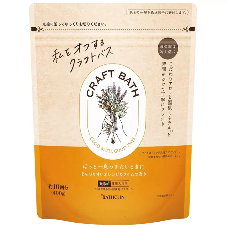 Bathclin Craft Bath Fürdősó - Narancs és Lime illatú 400g Azonnal elérhető