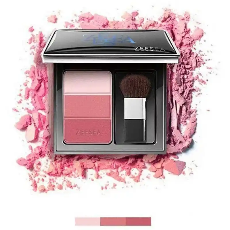 Azonnal elérhető Zeesea 3-Color Concealer Blusher Arcpirosító Paletta Midnight Rose 5g
