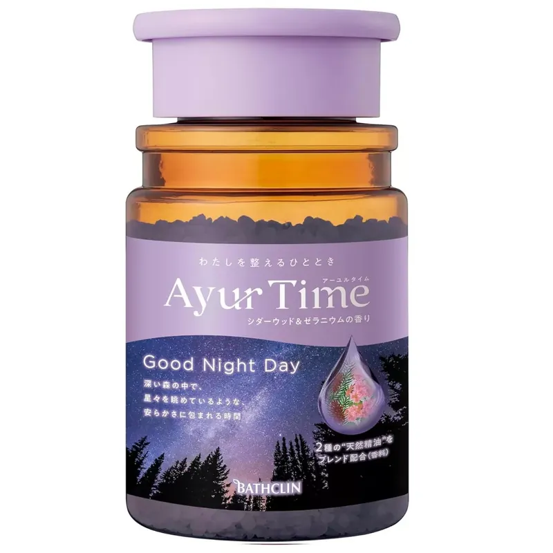 Vásárlói kedvenc Bathclin Ayur Time Aroma Fürdősó - Good Night Day 520g
