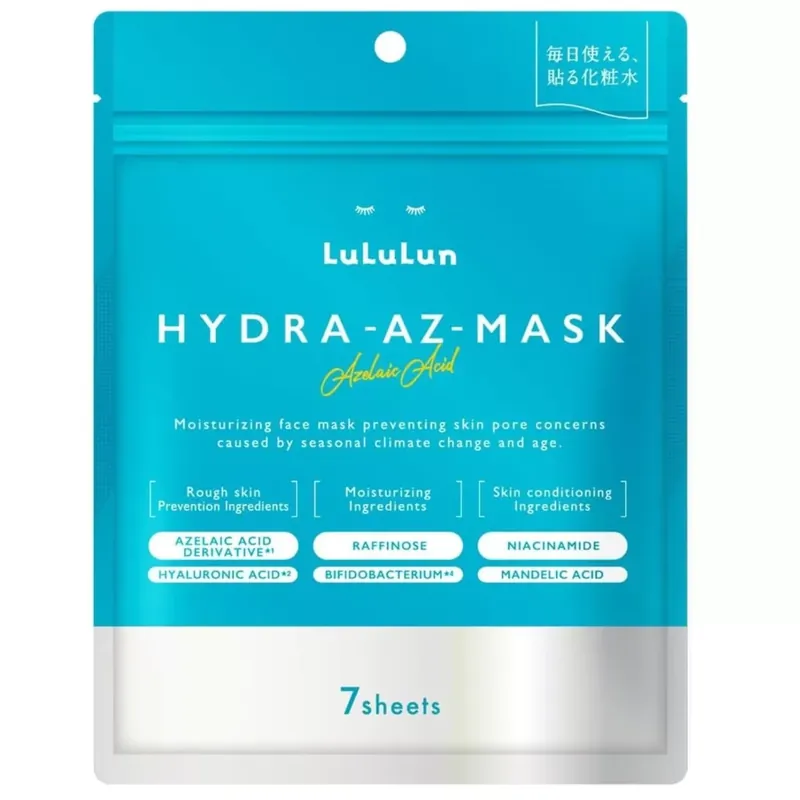 Gyors kiszállítás Lululun Hydra AZ Arcmaszk (Azelaic Acid) 117ml 7db