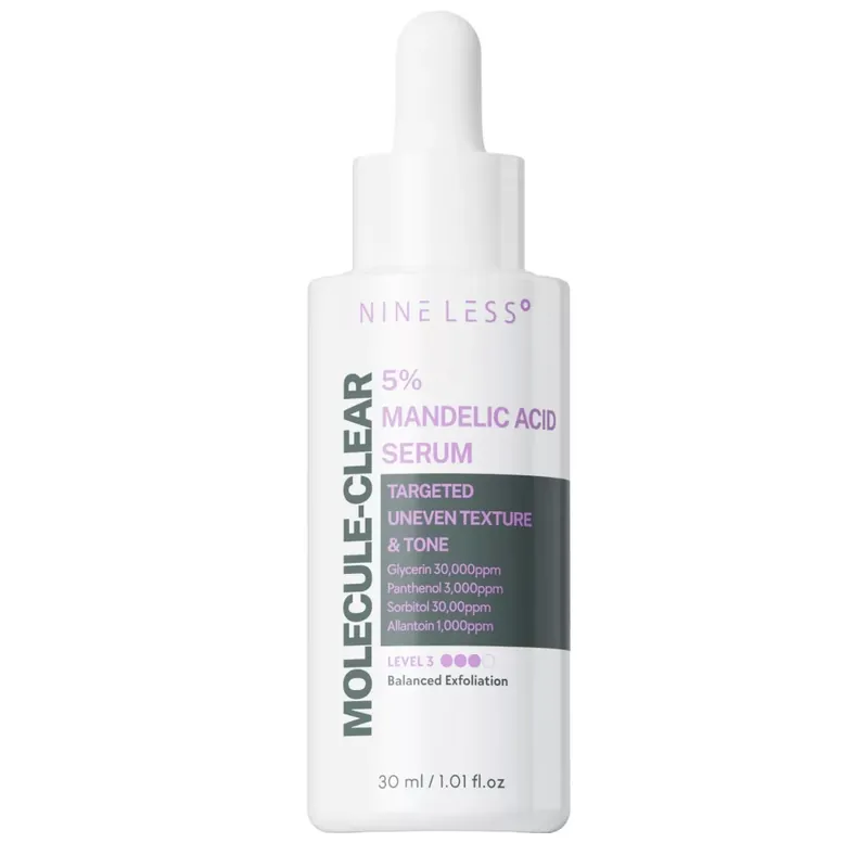 Nineless Molecule-Clear Szérum - 5% Mandelic Acid (Mandulasav) 30ml (level 3) Szuper akció