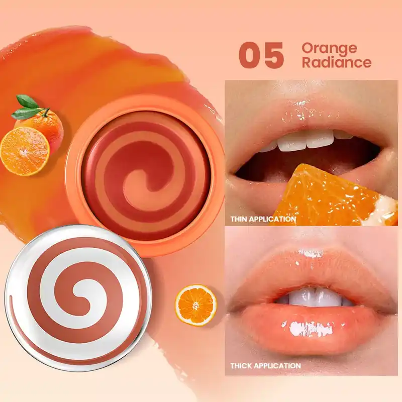 Azonnali szállítás Pudaier Mimi Glam Dual Color Fruit-Inspired Ajakbalzsam 05 Orange Radiance 12g
