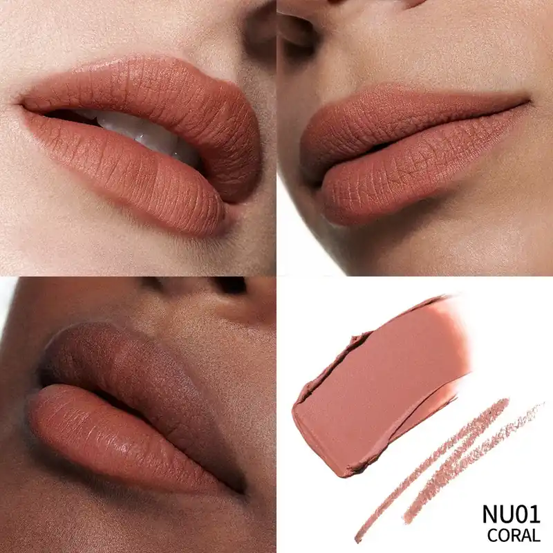 Újdonság Focallure Blur Matte 2in1 Double-Ended Rúzs és Szájkontúrceruza NU01 Coral