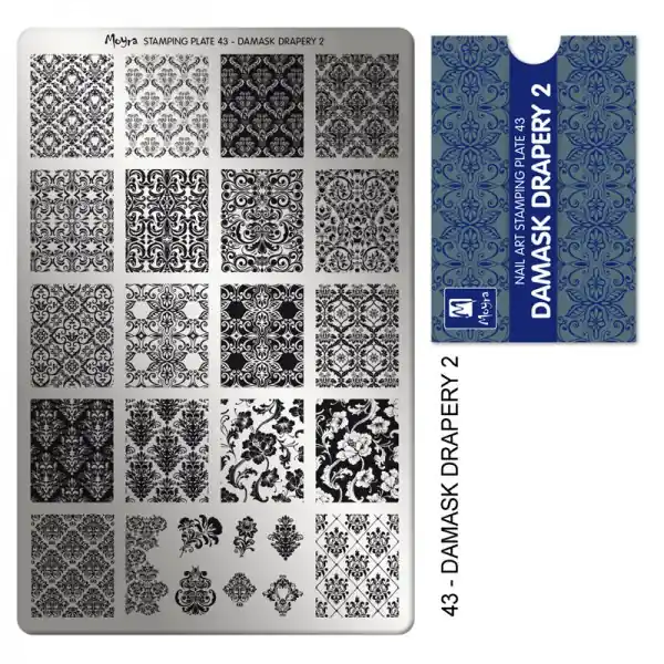Szuper akció MOYRA - NYOMDALEMEZ - NYOMDALEMEZ - Damask Drapery 2 - 43