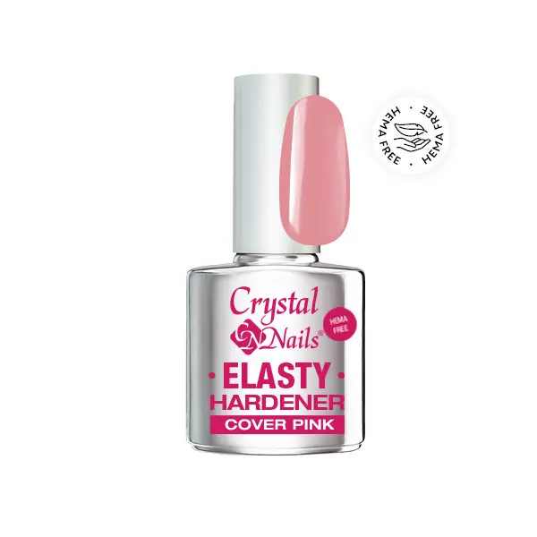 Gyors szállítás Crystal Nails - ELASTY HARDENER HEMA FREE GEL - COVER PINK - 13ML