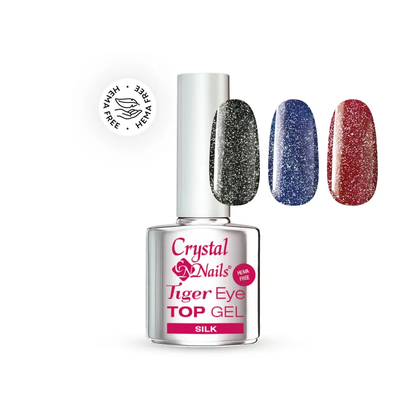 Crystal Nails - TIGER EYE SILK TOP GEL - HEMA FREE - 4ML Csak ma