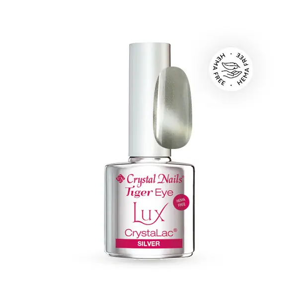 Crystal Nails - TIGER EYE LUX - HEMA FREE CRYSTALAC - SILVER - 4ML Árengedmény