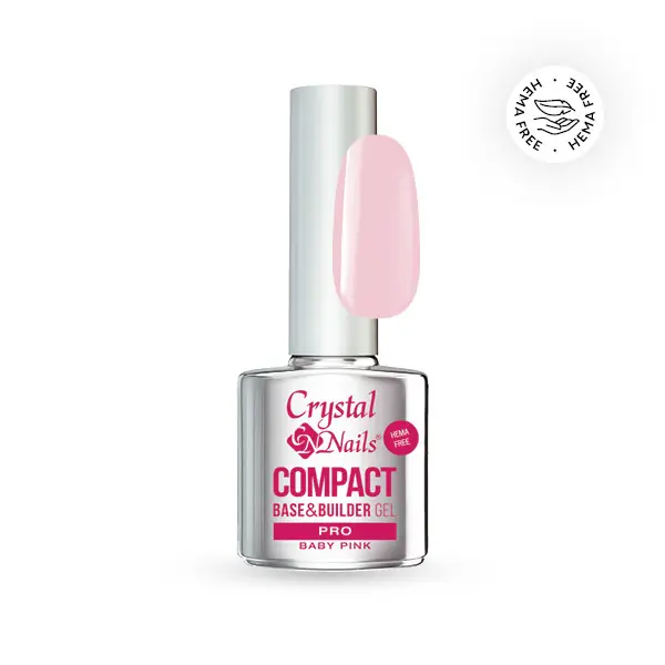 Biztonságos fizetés Crystal Nails - COMPACT BASE PRO - MILKY PINK - 8ml