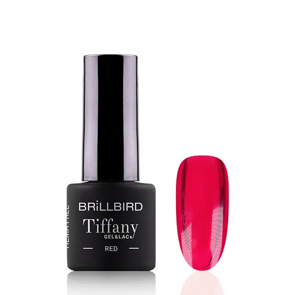 Brillbird - TIFFANY ÜVEGHATÁSÚ GÉL LAKK - Red - 4ml - HF Olcsó