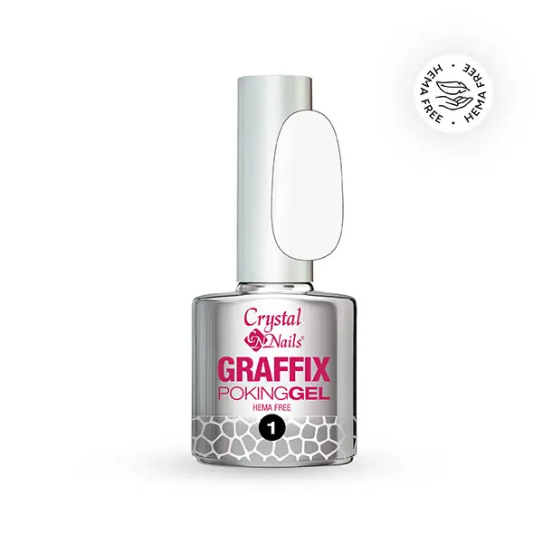 Ne maradj le Crystal Nails - GRAFFIX POKING GEL - WHITE - 01 - 4ML