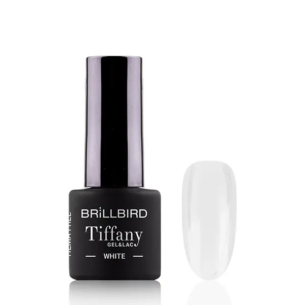 Brillbird - TIFFANY ÜVEGHATÁSÚ GÉL LAKK - fehér (white) - 4ml Csak ma