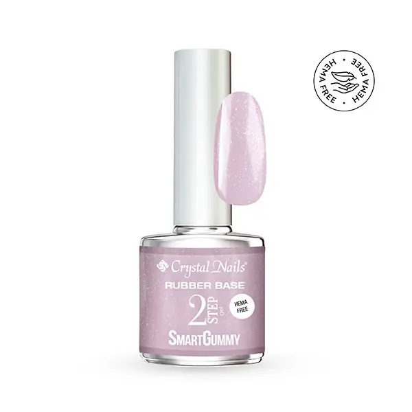 Crystal Nails - 2S - SMARTGUMMY HEMA FREE RUBBER BASE GEL - NR65 - DIAMOND HAZE - 8ml Szuper akció