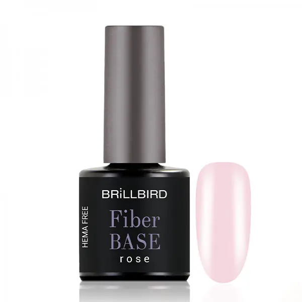 Biztonságos vásárlás BrillBird - Fiber Base Gel - Rose – üvegszálas alapozózselé - 8ml