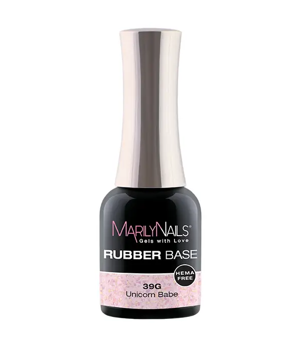 Biztonságos vásárlás MarilyNails - RUBBER BASE - 39 - Unicorn Babe - 7ml