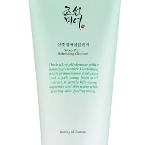 Árcsökkenés Beauty of Joseon frissítő arctisztító Green Plum Refreshing Cleanser
