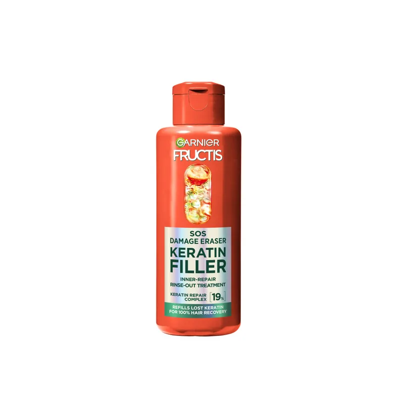 Rendeld meg most Garnier Frucits Keratin Filler Hajkezelés SOS Keratin Filler Hair Treatment