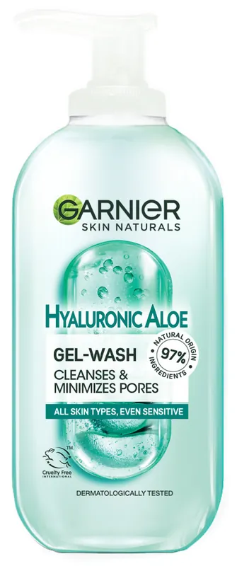 Garnier Skin Naturals Hyaluronic Aloe Gel Wash tisztító gél Azonnali szállítás