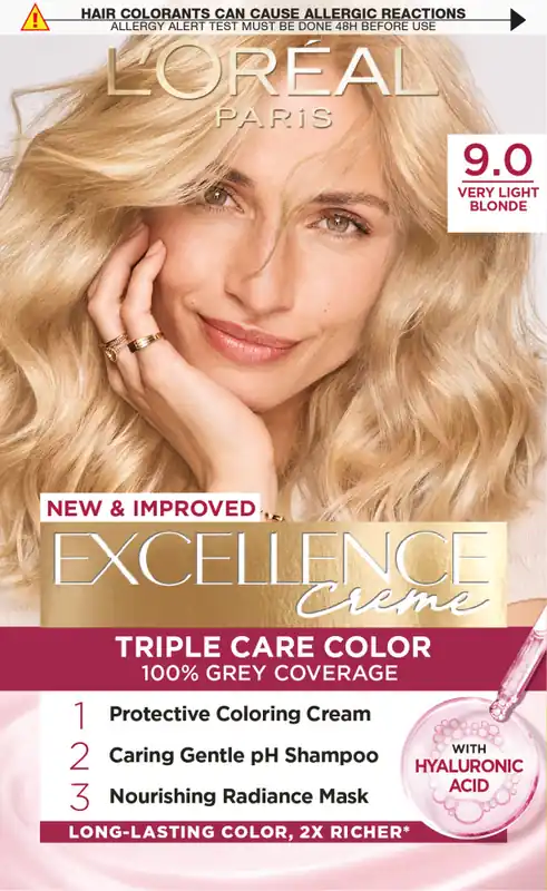 L’Oréal Paris hajfesték - EXCELLENCE Creme - 9.0 Very Light Blonde Árengedmény