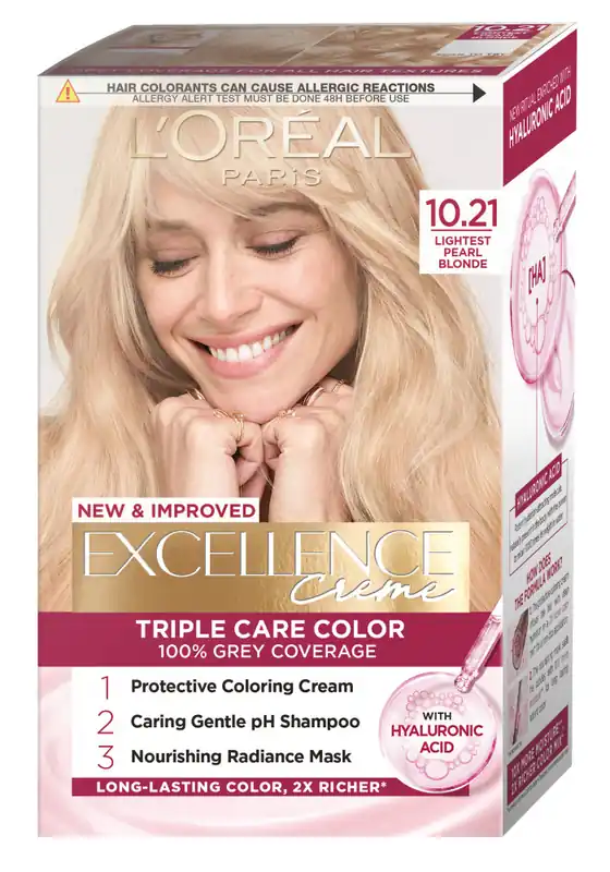 L’Oréal Paris hajfesték - EXCELLENCE Creme - 10.21 Lightest Pearl Blonde Kiárusítás