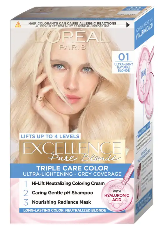 Legkelendőbb L’Oréal Paris hajfesték - EXCELLENCE Pure Blonde - 01 Ultra- Light Natural Blonde