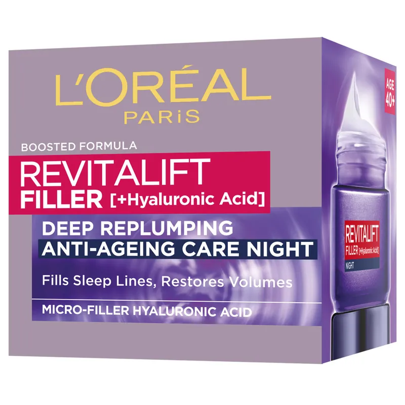 L’Oréal Paris Revitalift Filler Night Cream ránctalanító, öregedésgátló feltöltő éjszakai krém Olcsó