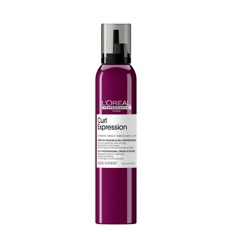L‘Oréal Professionnel Paris Curl Expression 10-In-1 Cream-In-Mousse formázó hajhab a frizura fixálásához a hullámos és göndör hajra Outlet