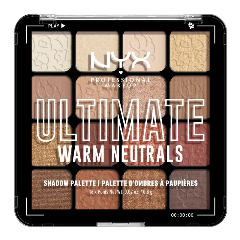 Akciós ár NYX Professional Makeup Ultimate Shadow Palette - Warm Neutrals (USPR05W) - szemhéjpúder paletta
