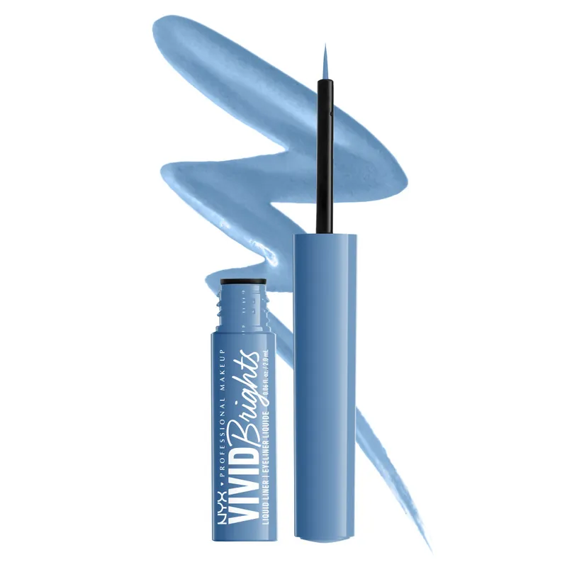 Szuper akció NYX Professional Makeup Vivid Brights Colored Liquid Eyeliner - Cobalt Crush (VBLL05) - folyékony tus