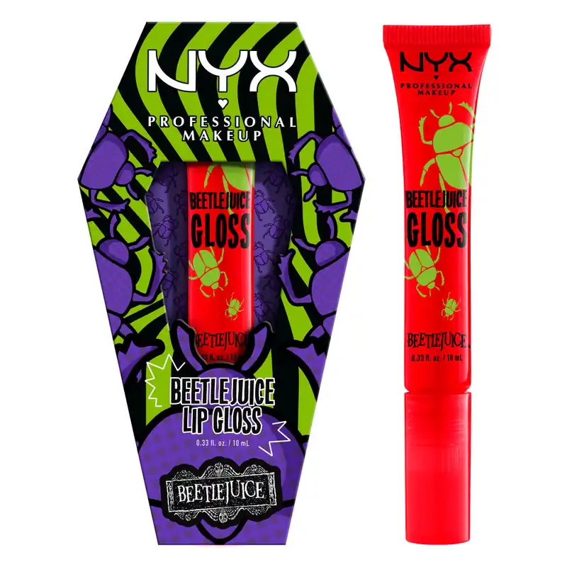 Exkluzív ajánlat NYX Professional Makeup X Beetlejuice Lip Gloss - 01 Pomegranate Clout