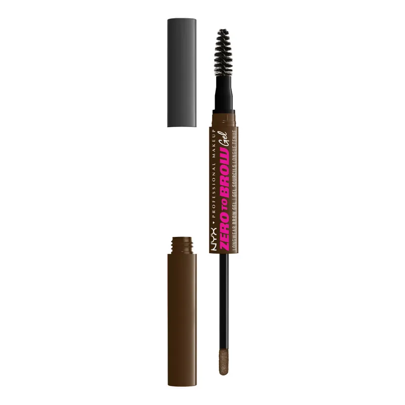 Kedvezmény NYX Professional Makeup Zero to Brow Longwear Brow Gel - Chocolate (ZTBG06) - szemöldök gél