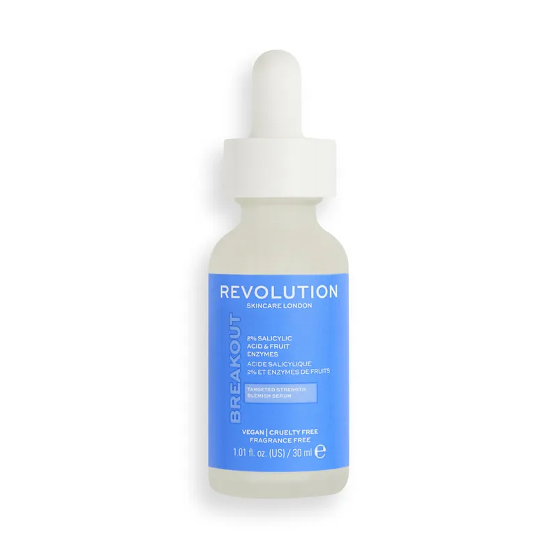 Biztonságos vásárlás Revolution Skincare 2% Salicylic and Fruit Enzymes Serum szérum a zsíros és problémás bőr regenerálására
